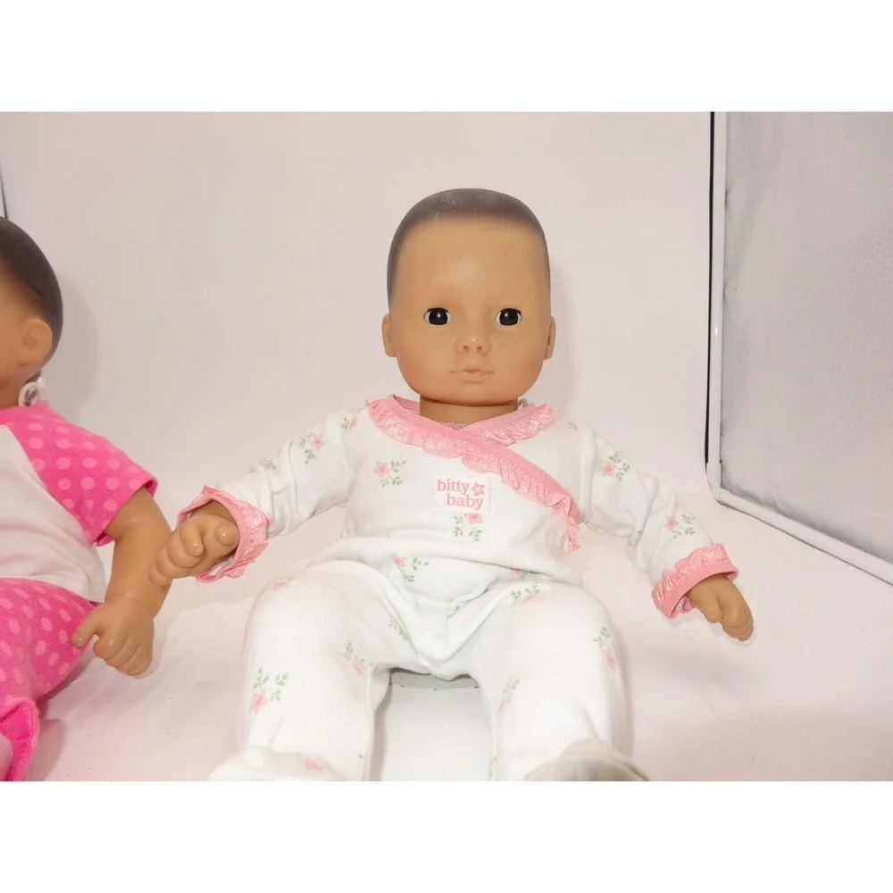 American Girl Pleasant Company Bitty Baby Brown Molded Hair Pajamas and Bitty Ba